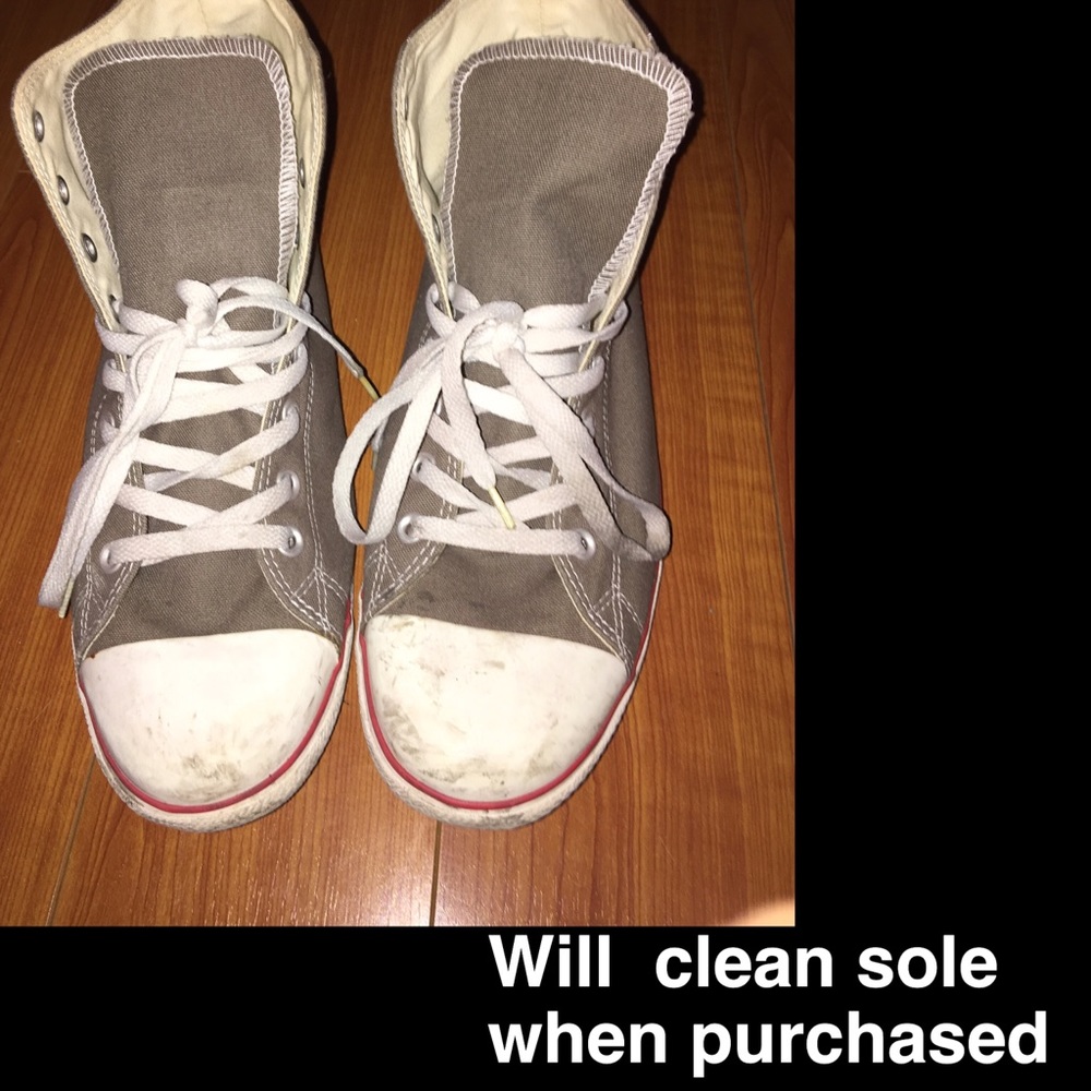 Gray high Top Converse Slims